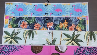 プリントゴルフタオル速乾マイクロファイバー